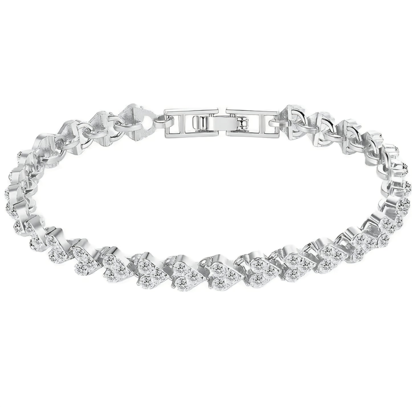 Elegant Crystal Braided Leaf Bracelet