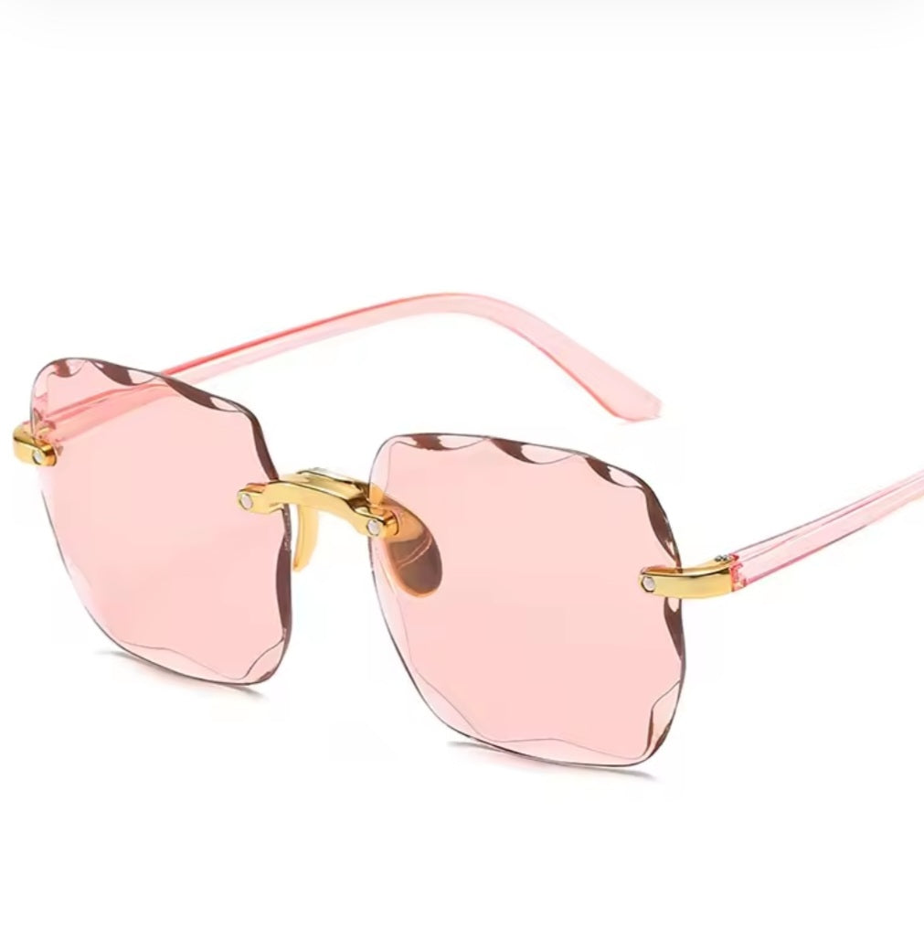 Square Rimless Sunglasses