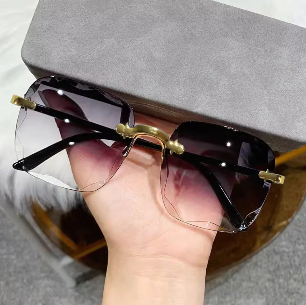 Square Rimless Sunglasses